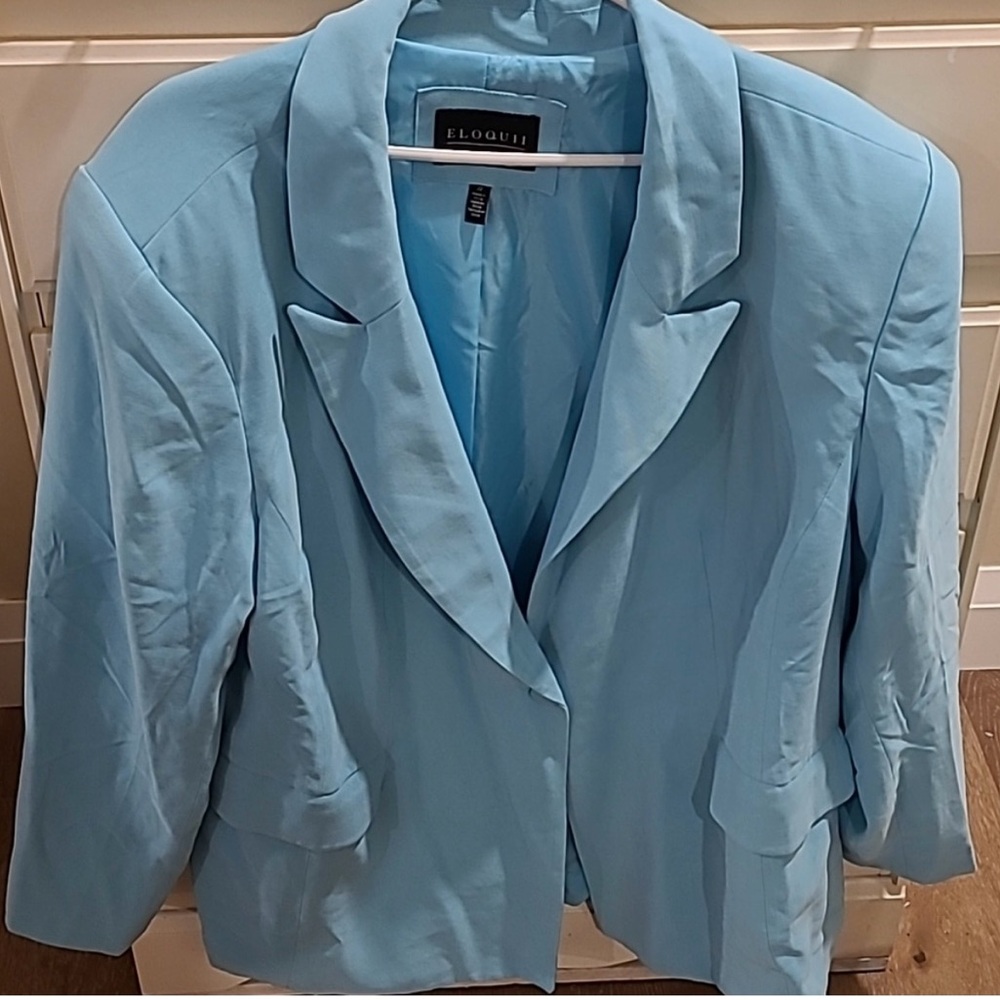 Eloquii Blue Blazer Professional Suit Jacket